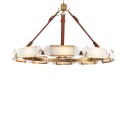 Loft Industry Modern - Marble Oval Disk Chandelier